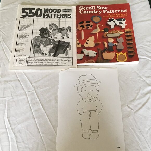 Scroll saw country patterns book 550 wood patterns woodworking designs - Picture 1 of 8